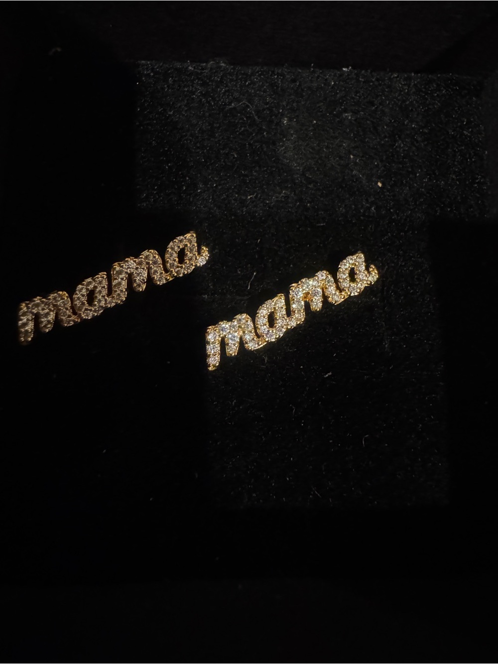 Kate spade “mama” pave earrings